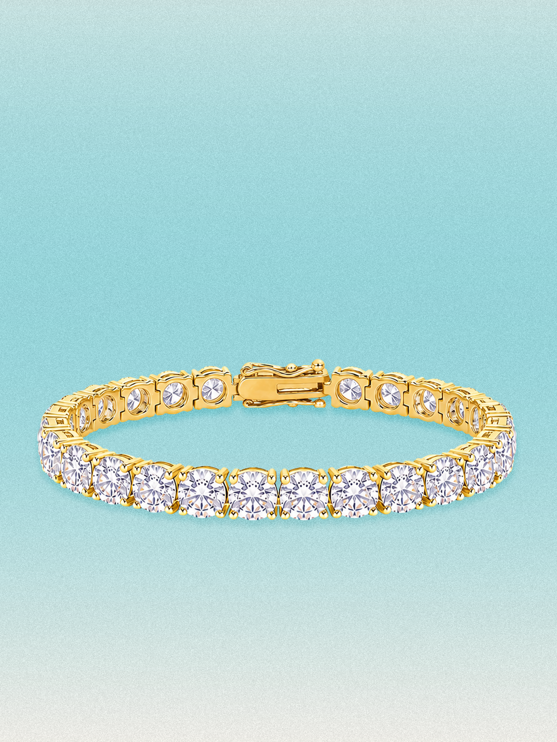6.35mm Round 4-Prong Lab Grown Diamond Tennis Bracelet