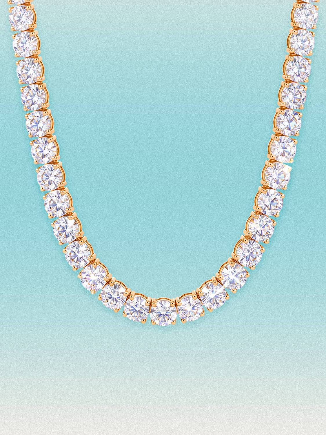 6.35mm (75.00 ctw) Round 4-Prong Lab Grown Diamond Tennis Necklace