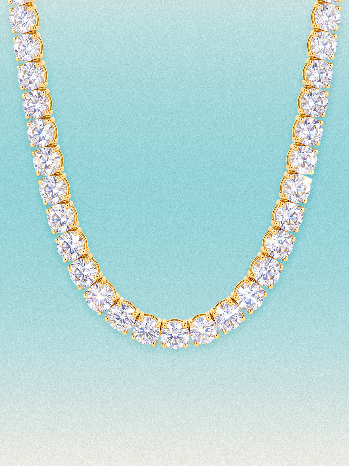 6.35mm (75.00 ctw) Round 4-Prong Lab Grown Diamond Tennis Necklace
