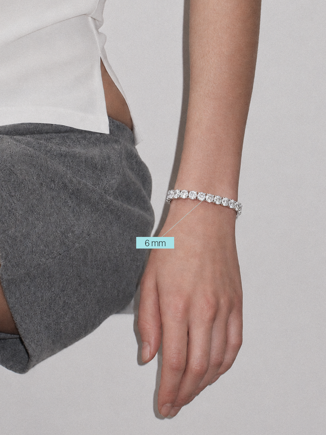 6mm Round 4-Prong Lab Grown Diamond Tennis Bracelet
