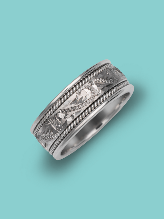 Antique Engraved Milgrain Band