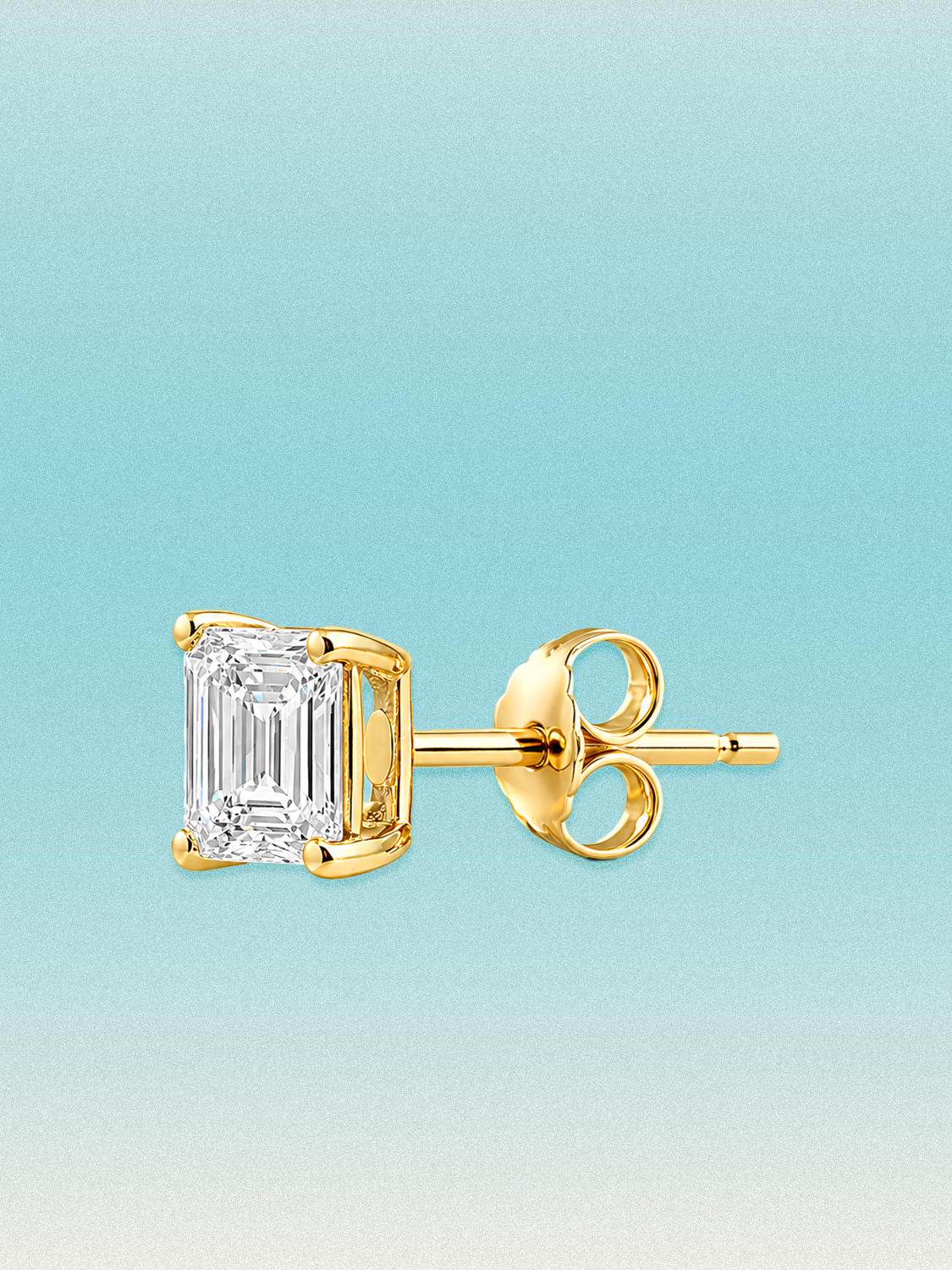 Asscher Cut Lab Diamond Grown Diamond Stud Earrings