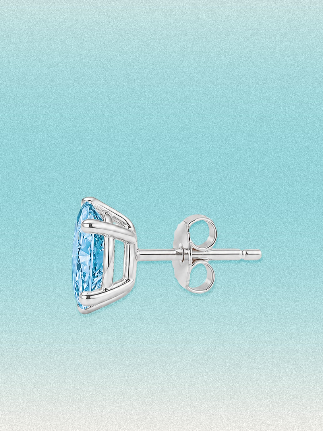 Fancy Blue Oval Cut Lab Grown Diamond Stud Earrings