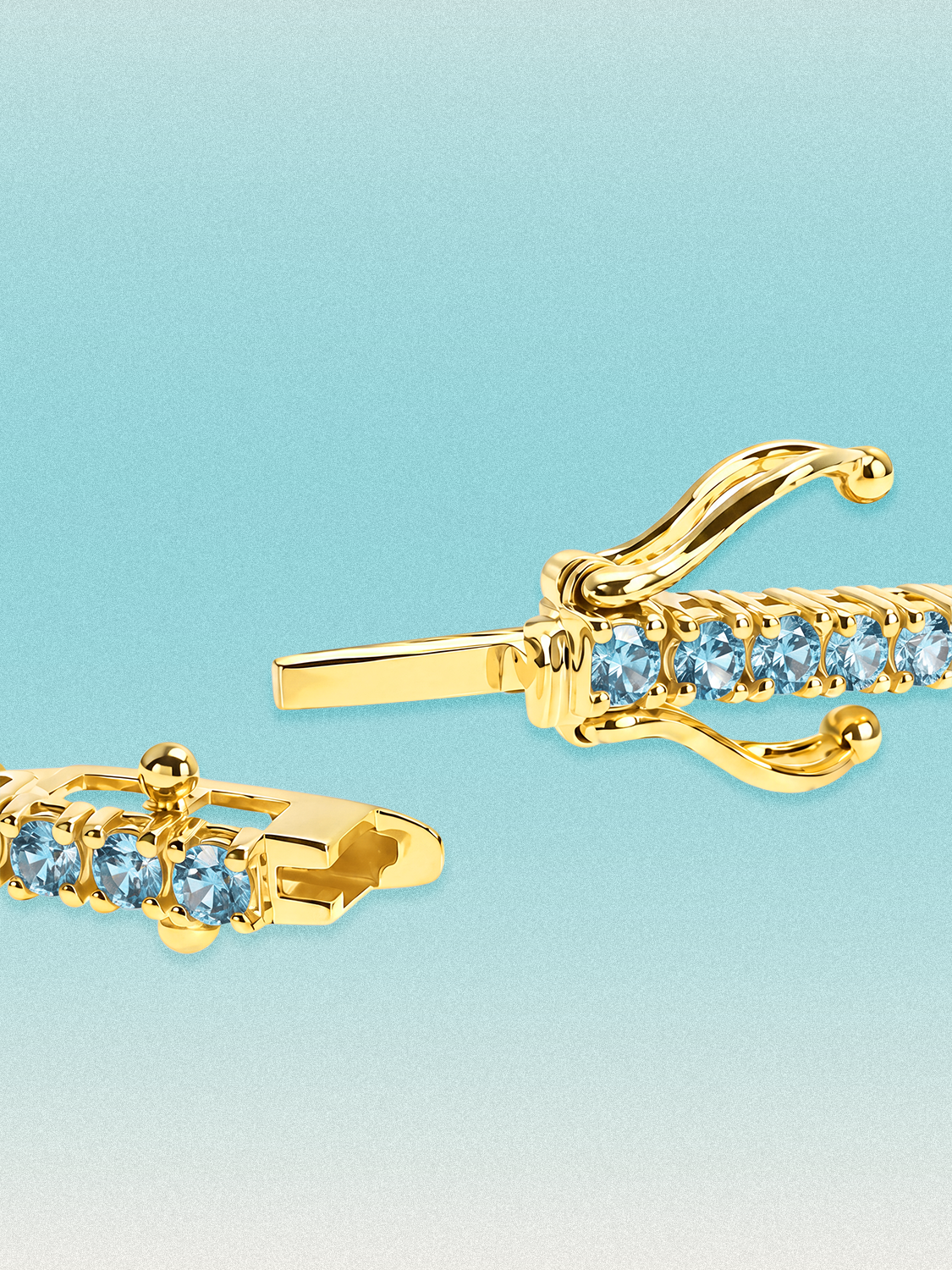 Fancy Blue 3.4mm (7.20 ctw) Round 4-Prong Lab Grown Diamond Tennis Bracelet