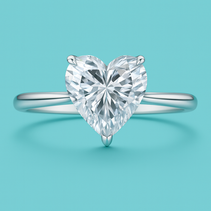 Daisy Heart Engagement Ring: IGI