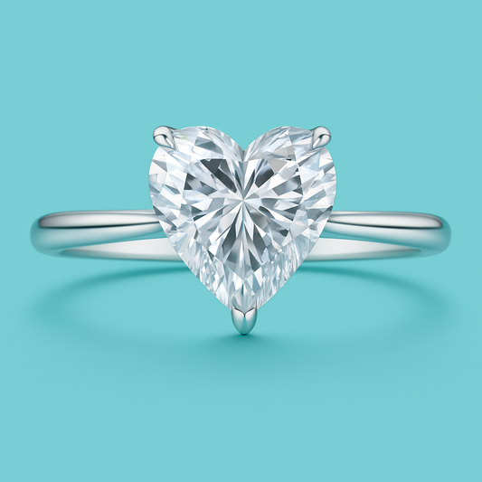 Daisy Heart Engagement Ring: IGI