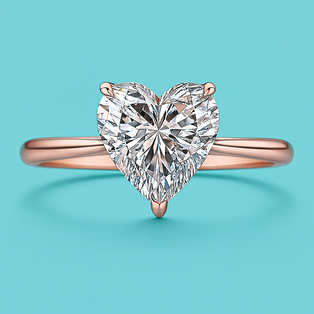 Daisy Heart Engagement Ring: GIA