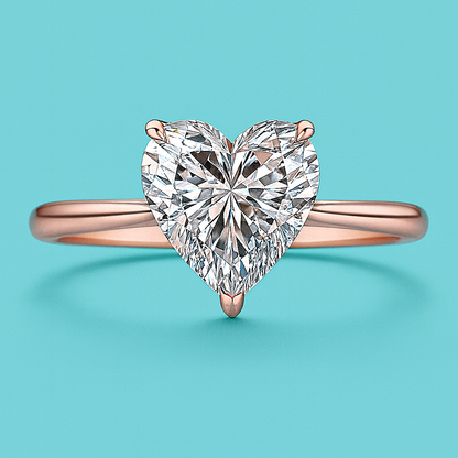 Daisy Heart Engagement Ring: GIA