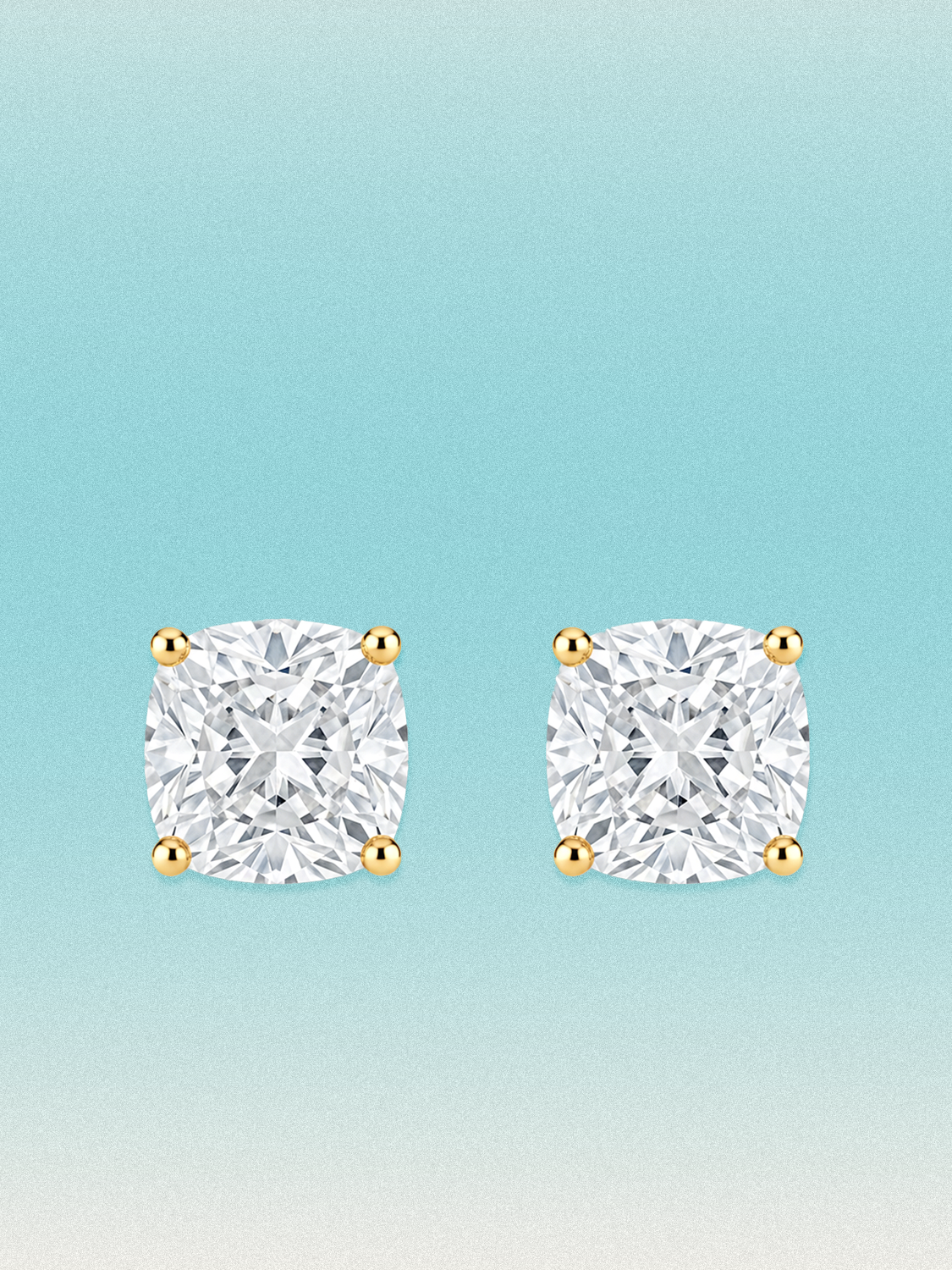 Cushion Cut Lab Diamond Grown Diamond Stud Earrings