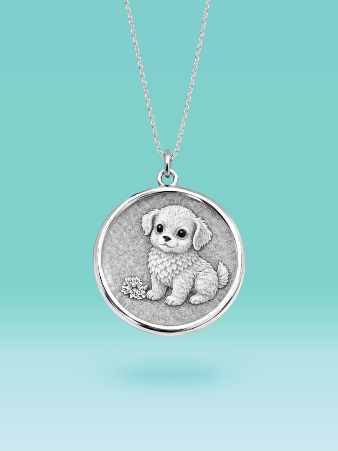 Eastern Zodiac Dog Coin Pendant Necklace