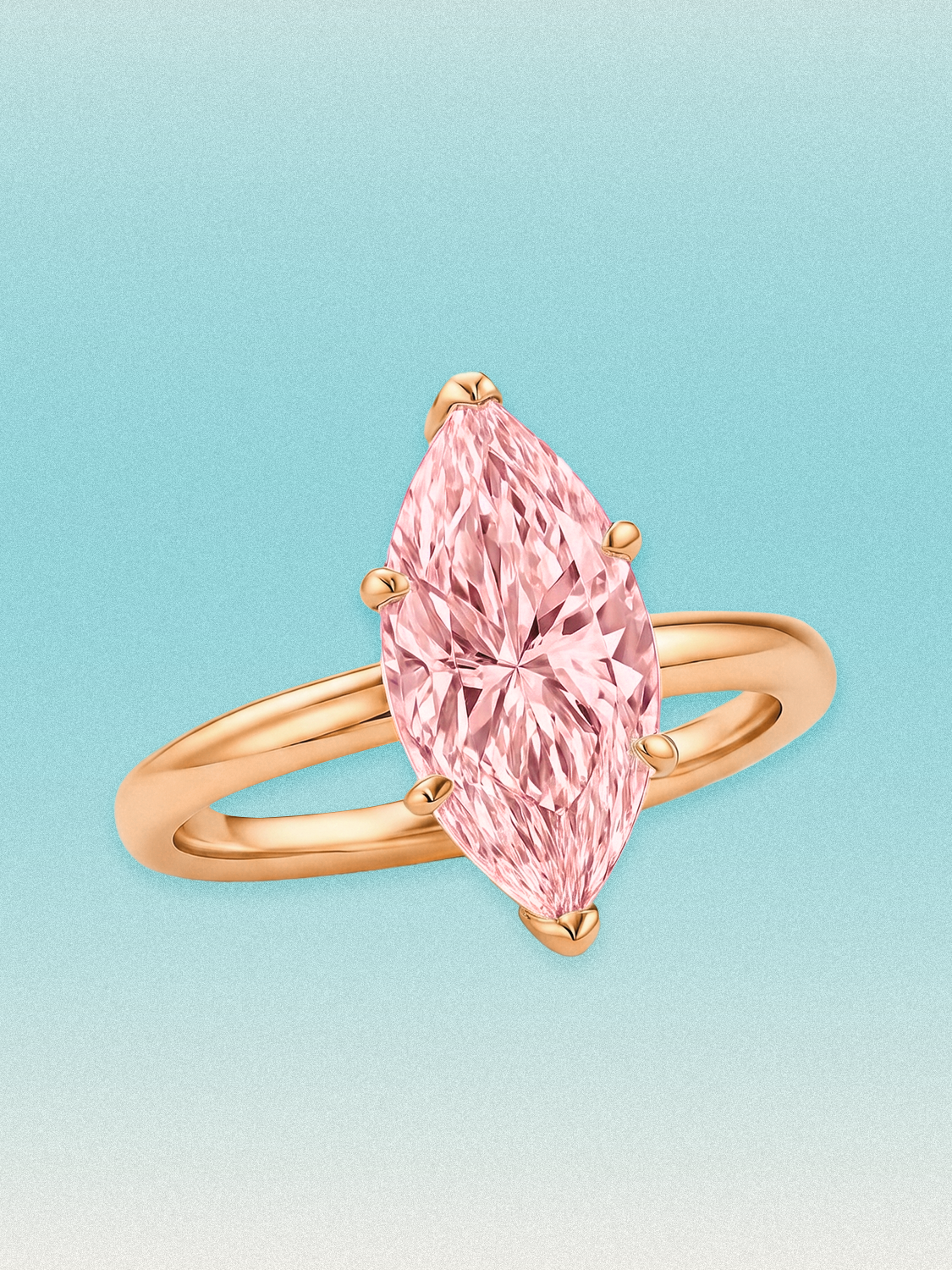 Fancy Pink Marquise Cut Solitaire Lab Grown Diamond Engagement Ring
