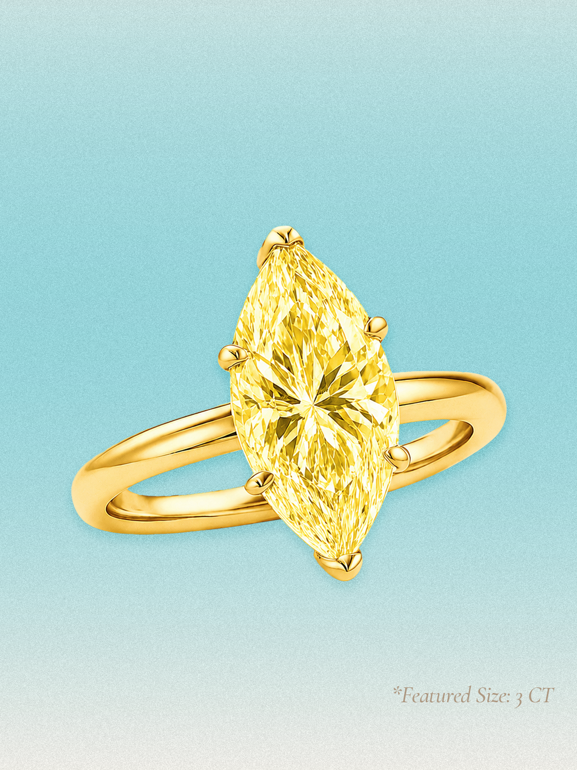 Fancy Yellow Marquise Cut Solitaire Lab Grown Diamond Engagement Ring