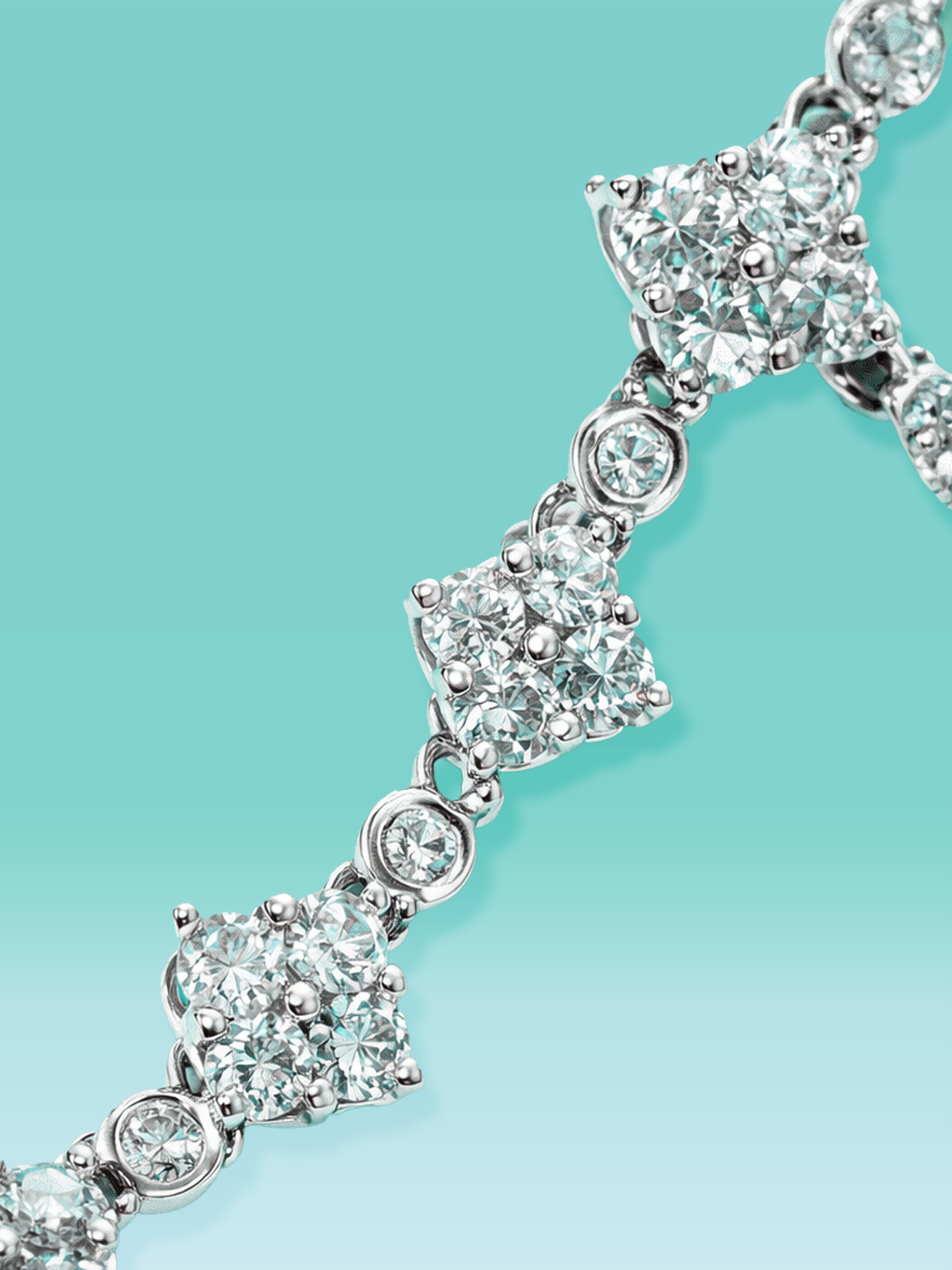 Floral Cluster Lab Diamond Necklace