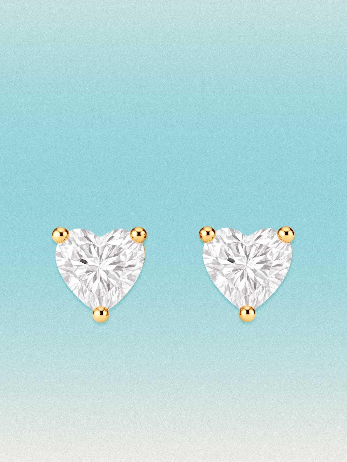Heart Cut Lab Diamond Grown Diamond Stud Earrings