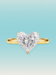 Heart Cut Solitaire Lab Grown Diamond Engagement Ring