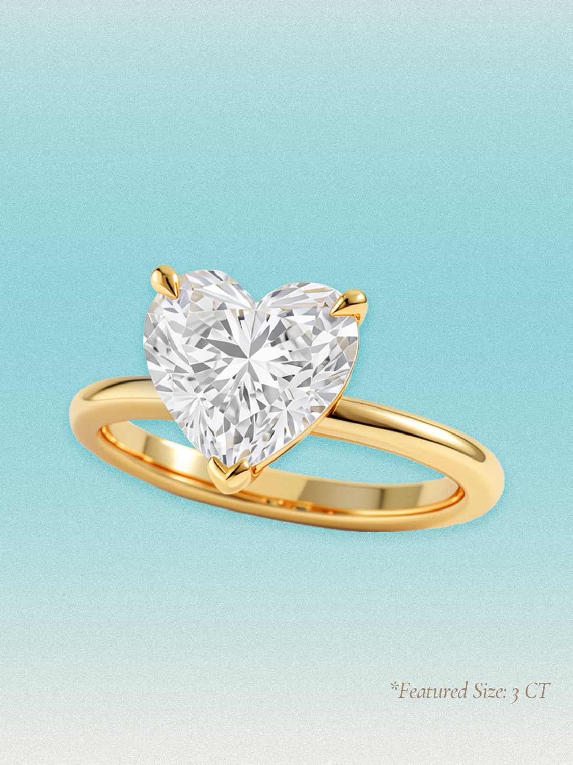 Heart Cut Solitaire Lab Grown Diamond Engagement Ring