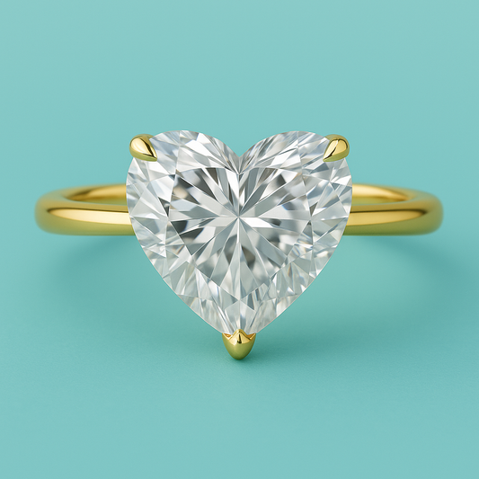 Daisy Heart Engagement Ring: GIA