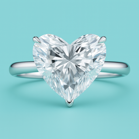 Daisy Heart Engagement Ring: GIA