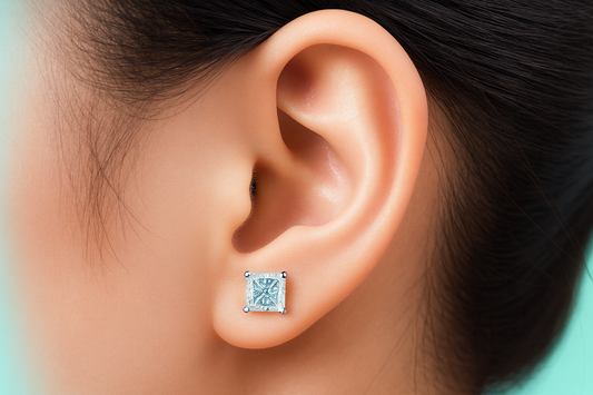 Pricness Stud Earrings: GIA
