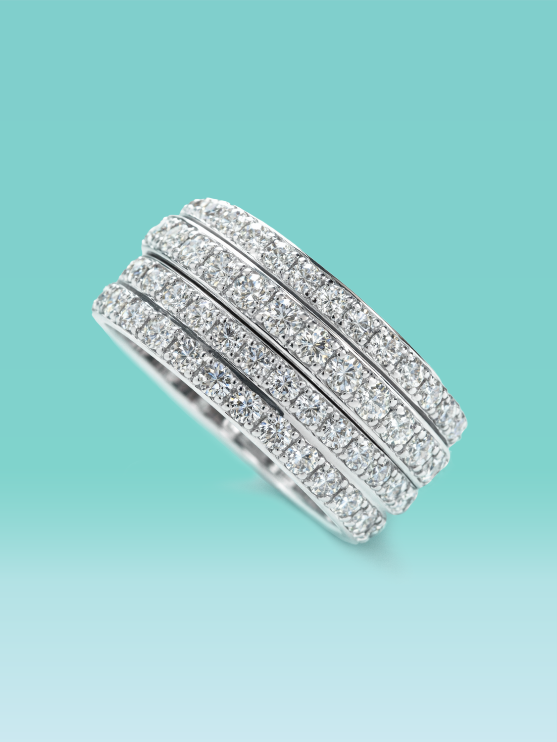 Layered Style Belle Prong Lab Diamond Bold Ring