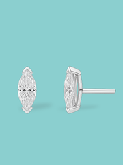 Marquise Cut Lab Diamond Stud Earrings
