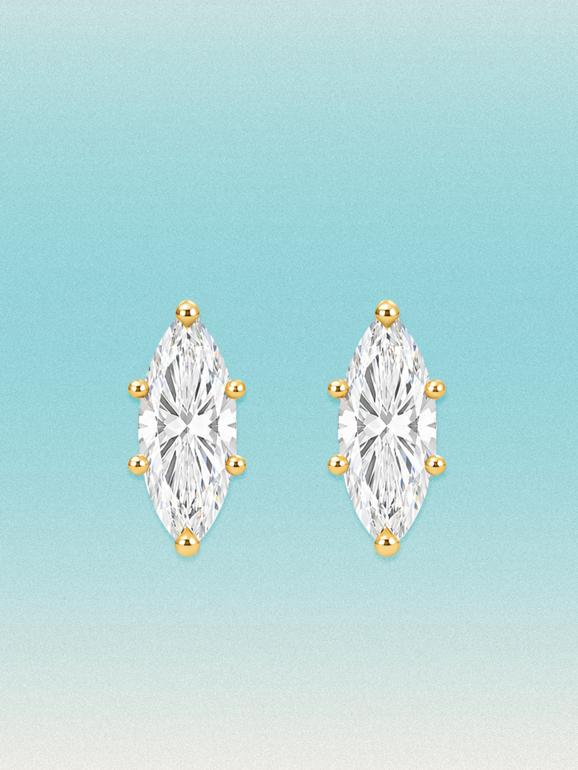 Marquise Cut Lab Diamond Grown Diamond Stud Earrings