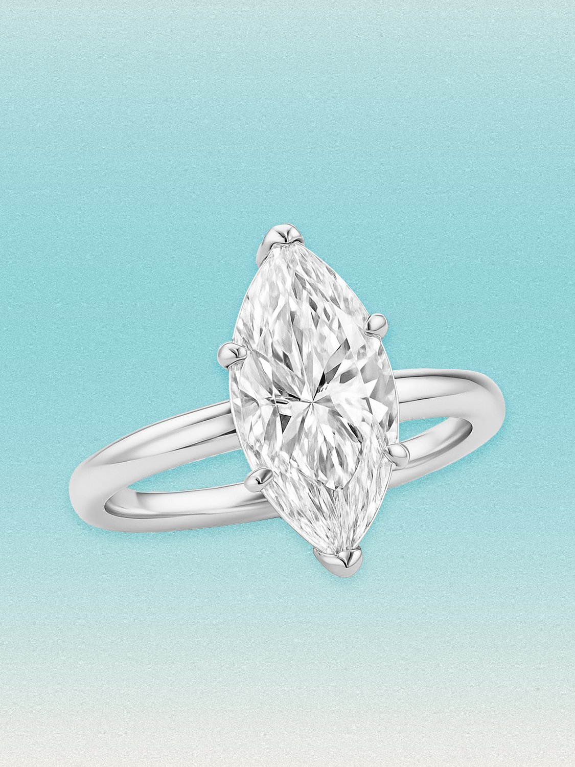 Marquise Cut Solitaire Lab Grown Diamond Engagement Ring