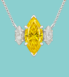 Marquise Three-stone Necklace