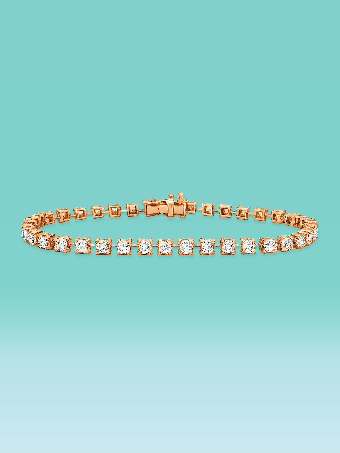 Minimal Prong Round Cut Lab Diamond Tennis Bracelet