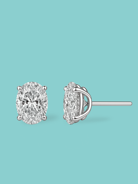 Oval Stud Earrings