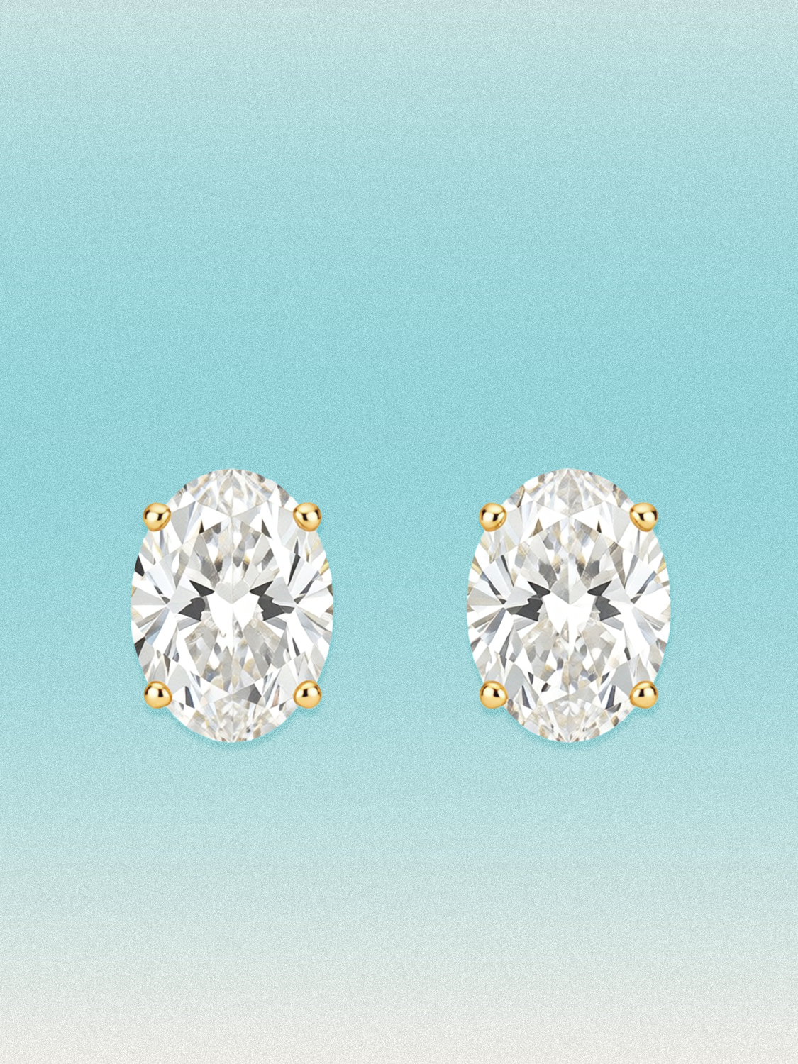 Oval Cut Lab Diamond Grown Diamond Stud Earrings