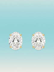Oval Cut Lab Diamond Grown Diamond Stud Earrings