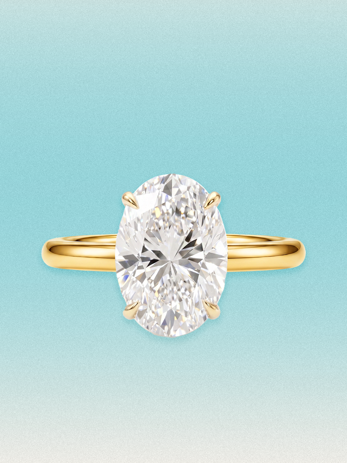 Oval Cut Solitaire Lab Grown Diamond Engagement Ring