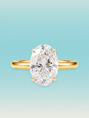 Oval Cut Solitaire Lab Grown Diamond Engagement Ring