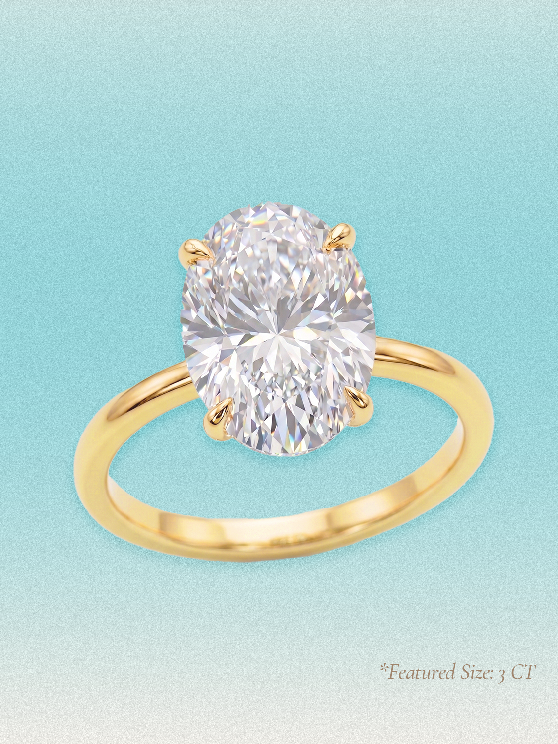 Oval Cut Solitaire Lab Grown Diamond Engagement Ring