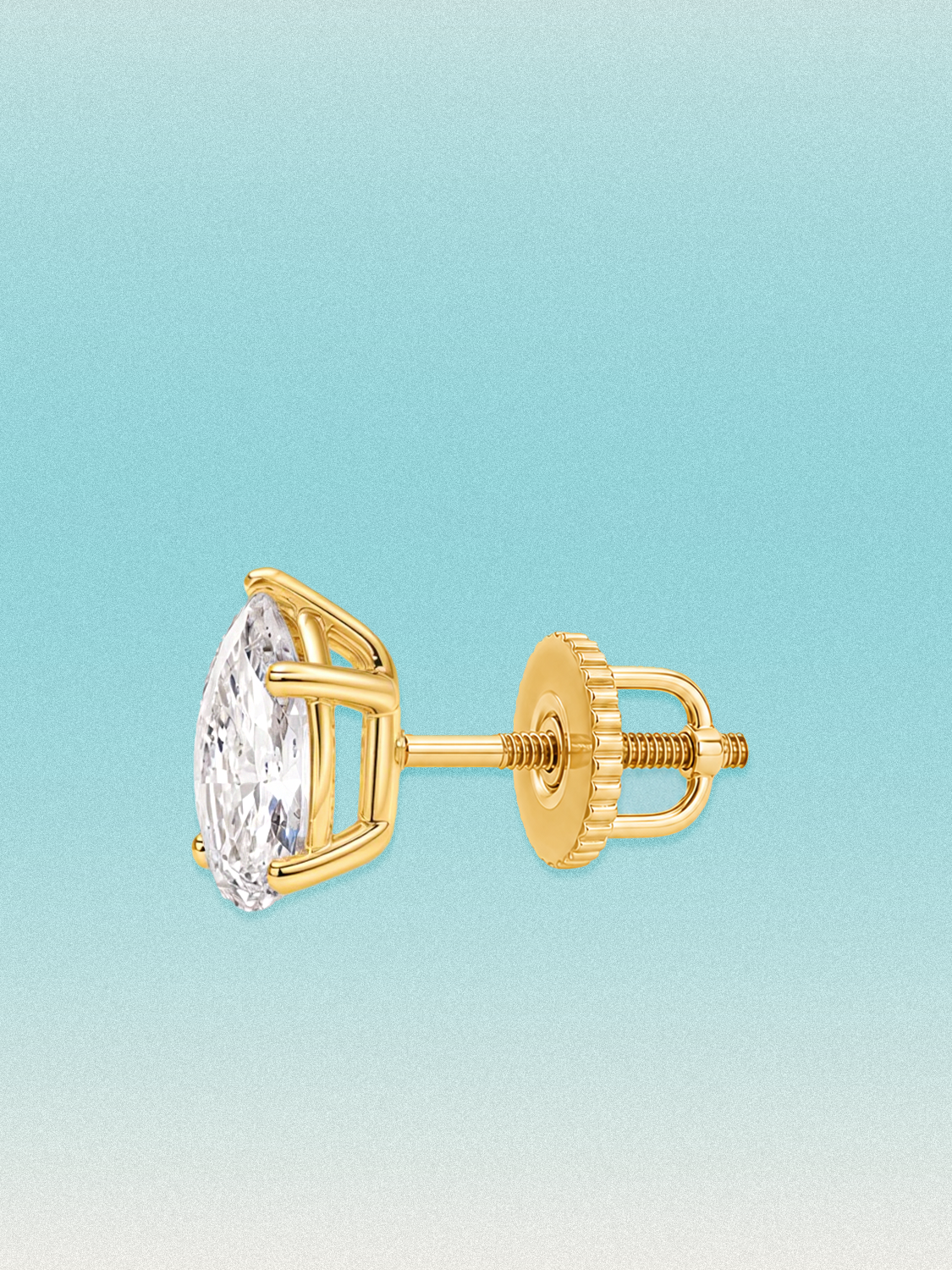Pear Cut Lab Diamond Grown Diamond Stud Earrings