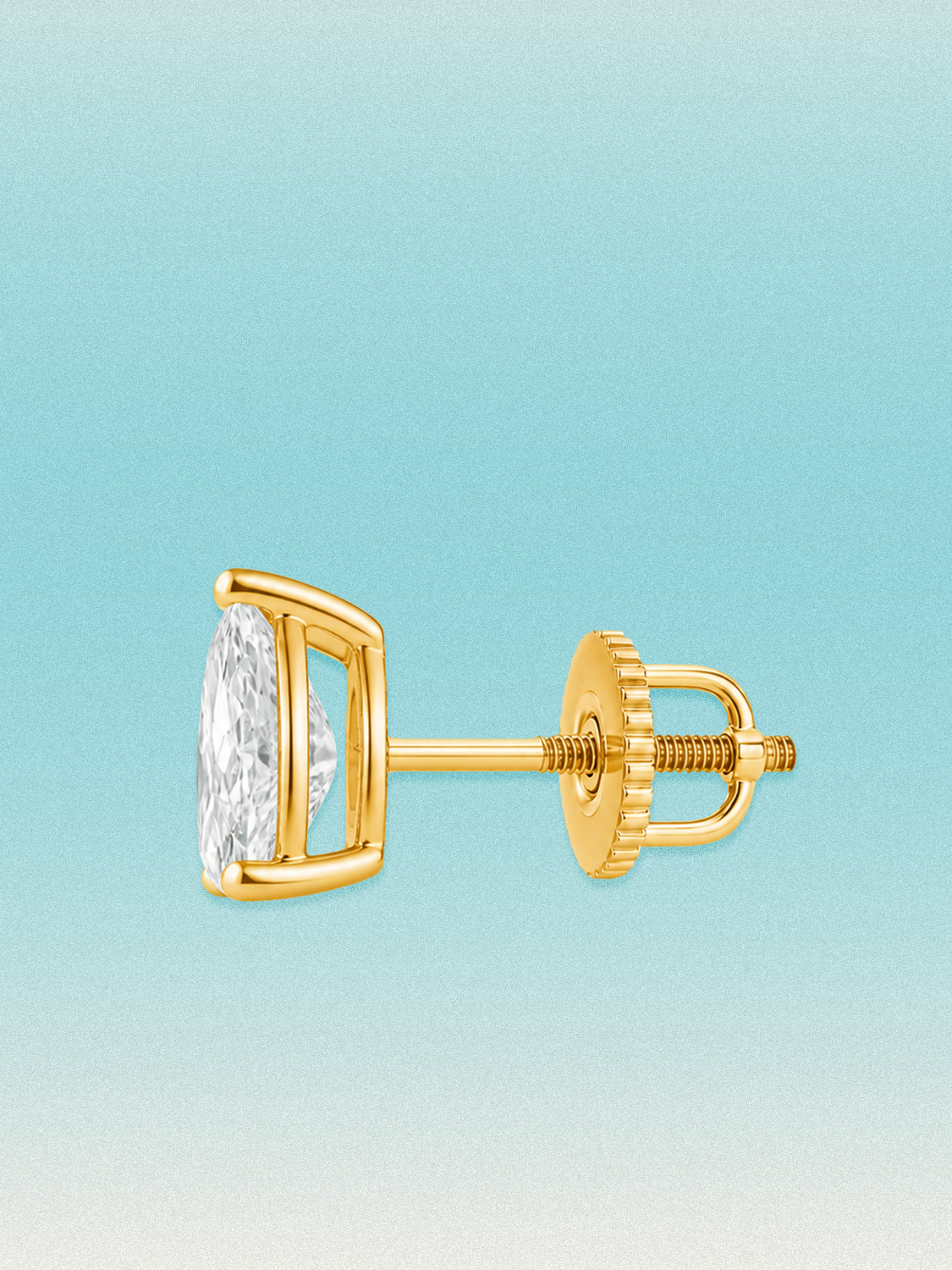 Pear Cut Lab Grown Diamond Stud Earrings