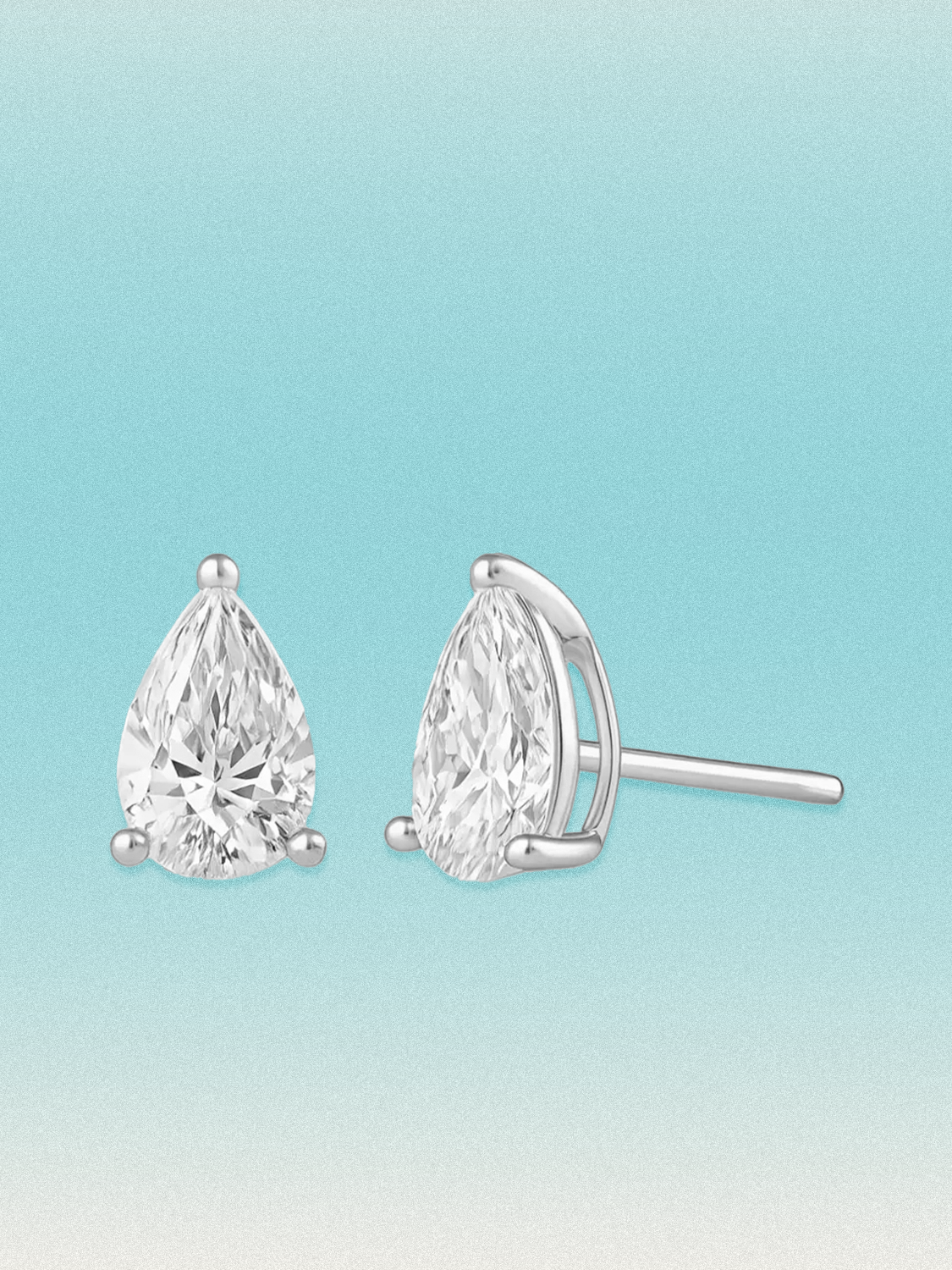 Pear Cut Lab Diamond Grown Diamond Stud Earrings