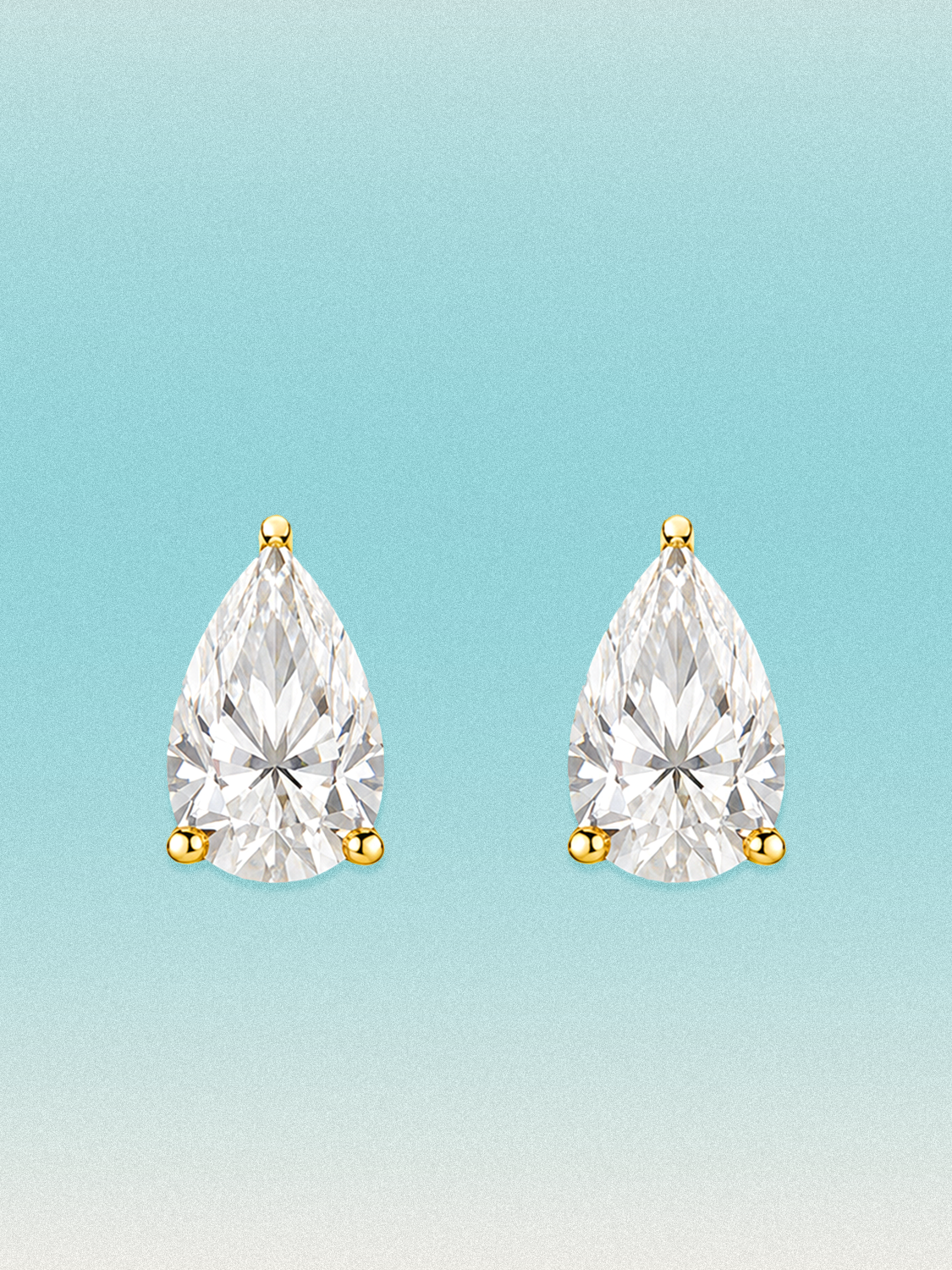 Pear Cut Lab Diamond Grown Diamond Stud Earrings