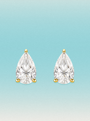 Pear Cut Lab Diamond Grown Diamond Stud Earrings
