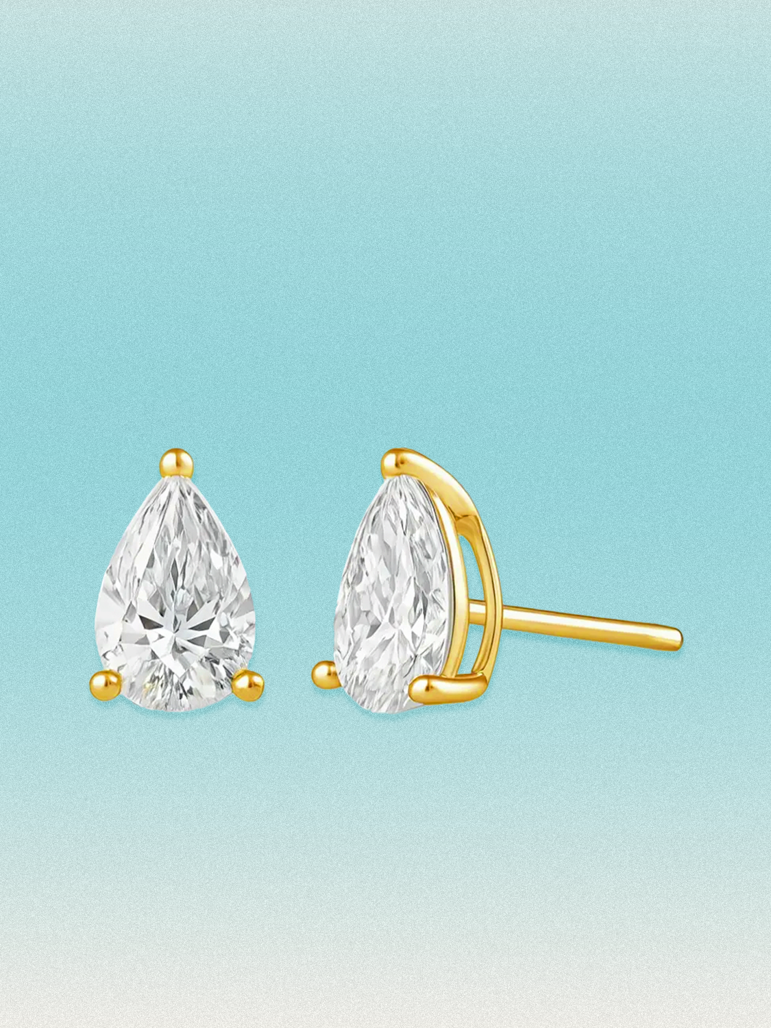 Pear Cut Lab Diamond Grown Diamond Stud Earrings