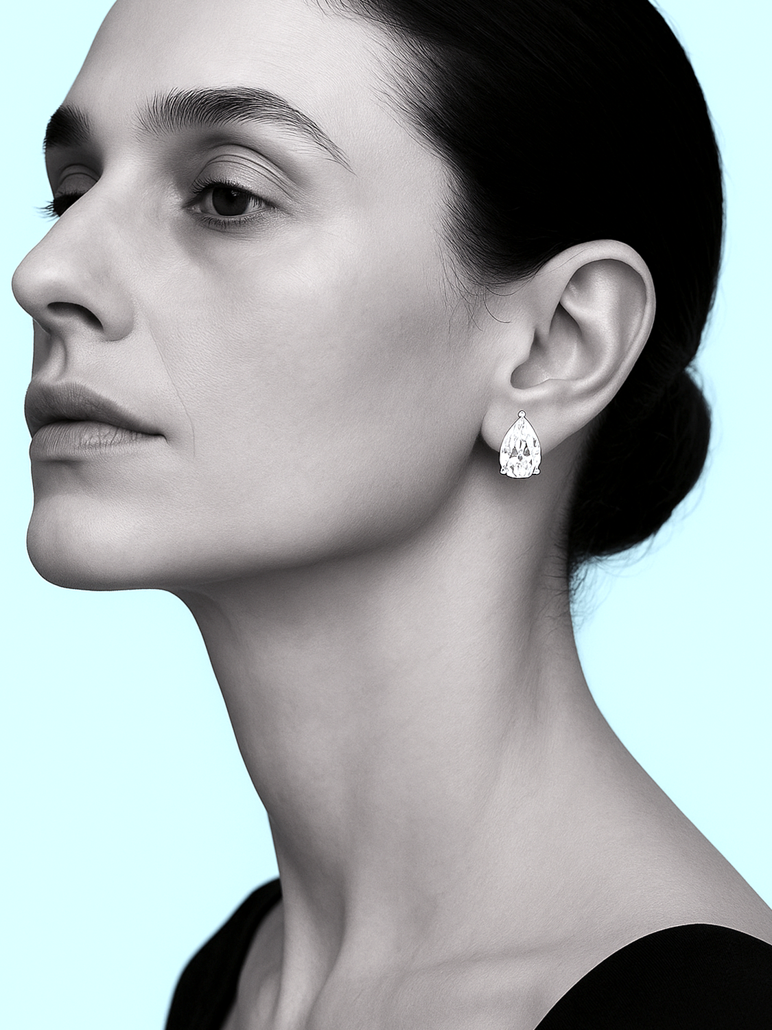 Pear Cut Lab Diamond Stud Earrings