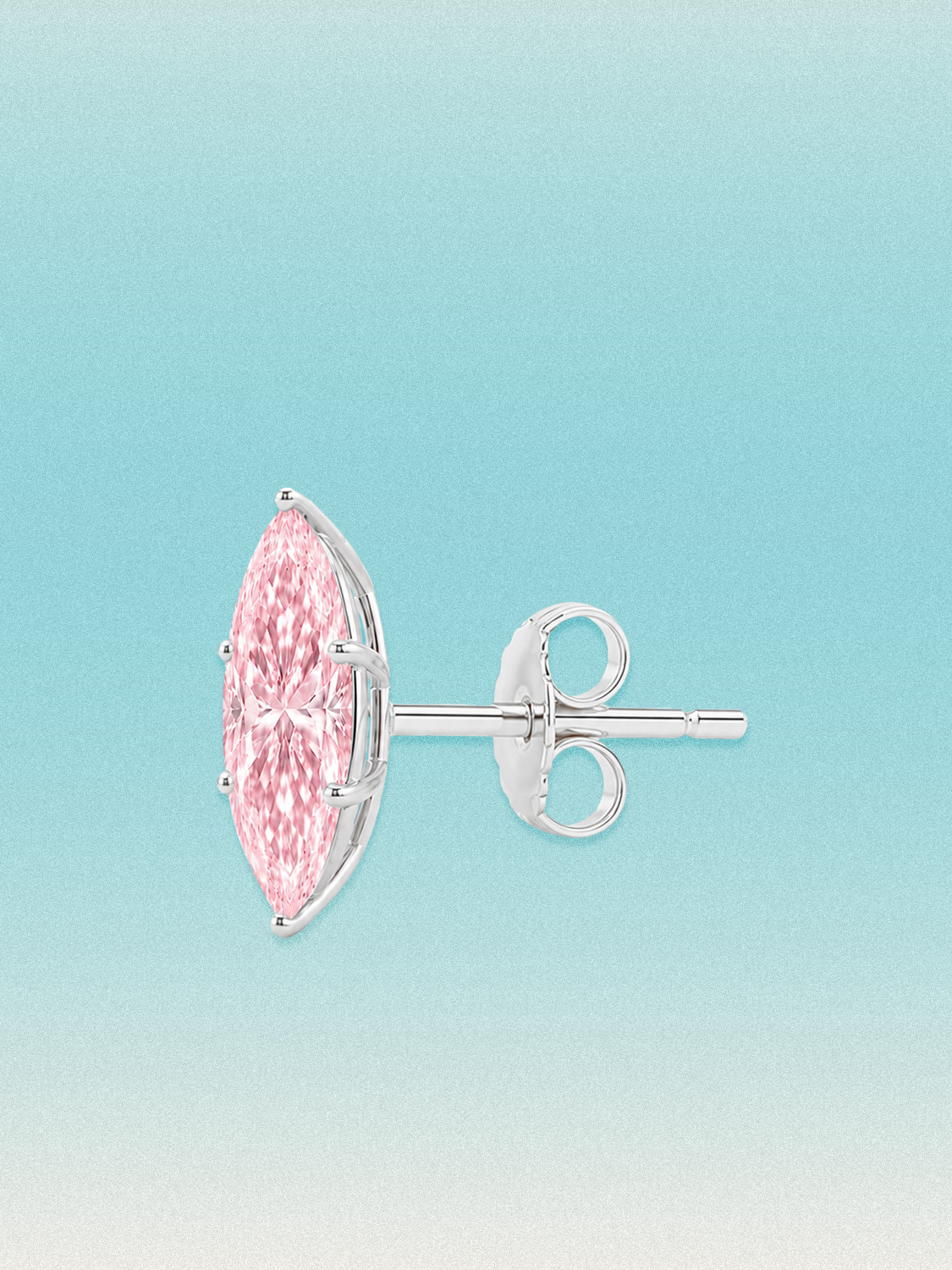 Fancy Pink Marquise Cut Lab Grown Diamond Stud Earrings