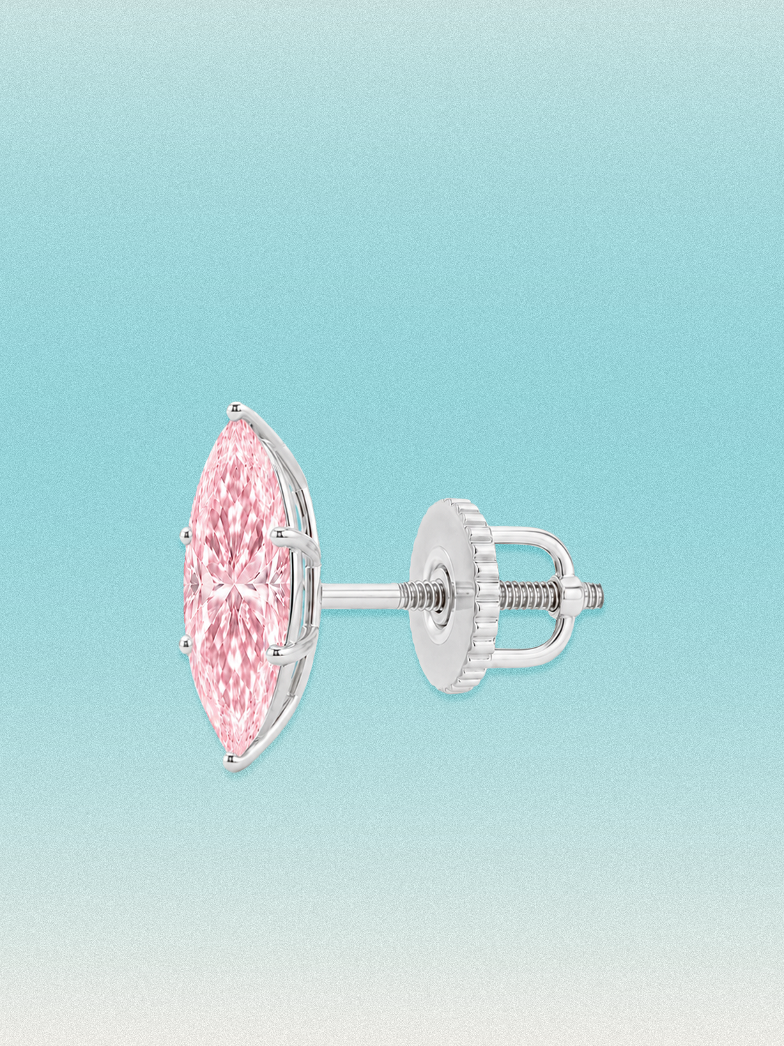 Fancy Pink Marquise Cut Lab Grown Diamond Stud Earrings