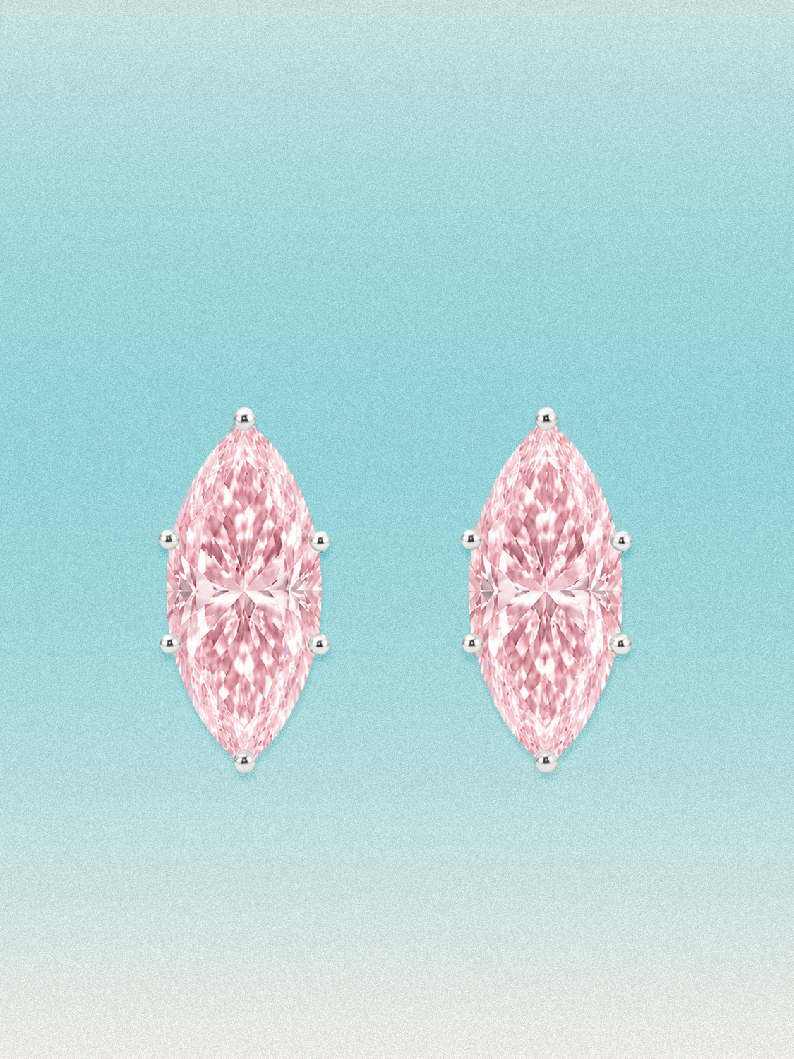 Fancy Pink Marquise Cut Lab Grown Diamond Stud Earrings