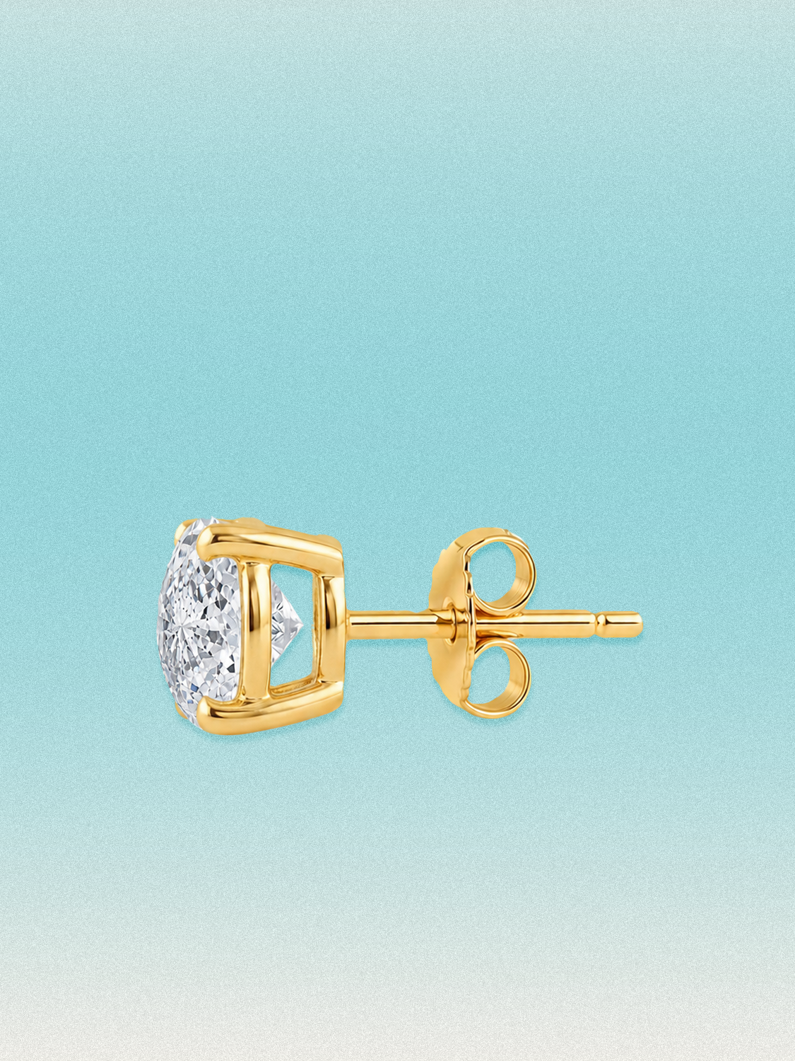Portuguese Cut 4-Prong Lab Grown Diamond Stud Earrings