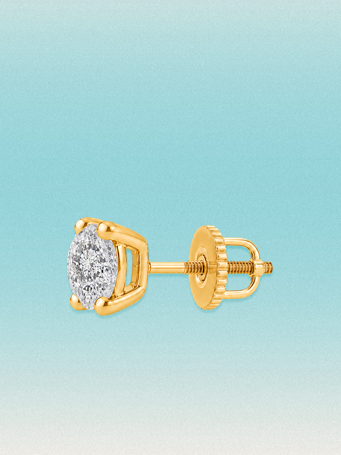 Portuguese Cut 4-Prong Lab Grown Diamond Stud Earrings