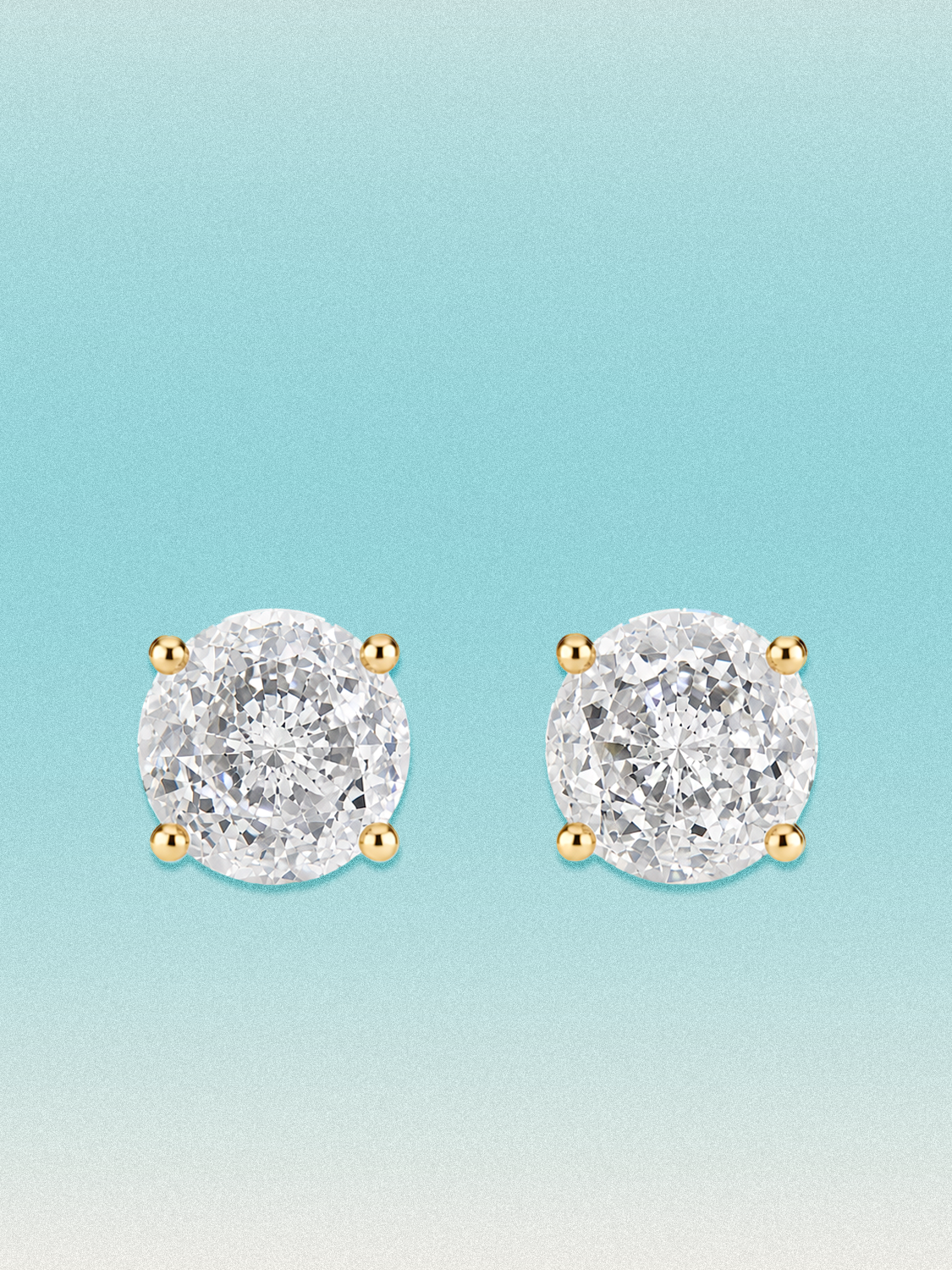 Portuguese Cut 4-Prong Lab Grown Diamond Stud Earrings