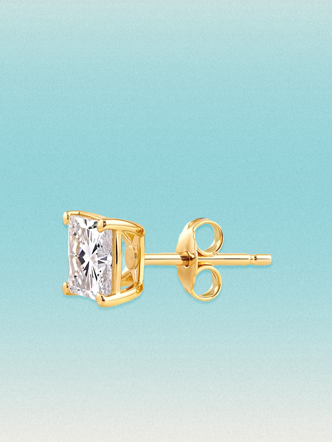 Princess Cut Lab Diamond Grown Diamond Stud Earrings