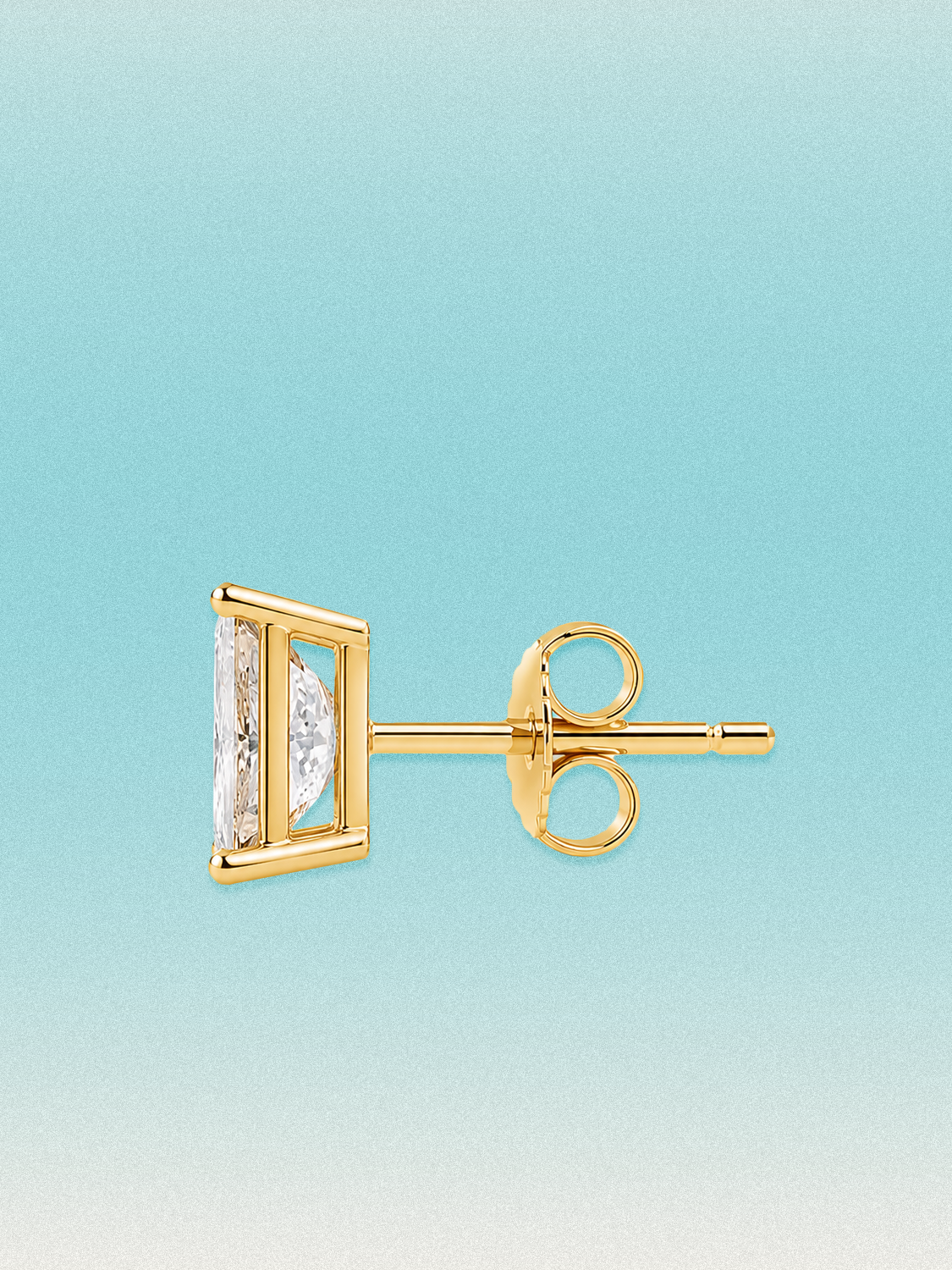 Bow Tie Lab Diamonds Princess Cut Lab Grown Diamond Stud Earrings — lab-grown diamond earrings.
